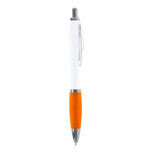 Nash Ballpoint Pen with White Barrel and Coloured Grip